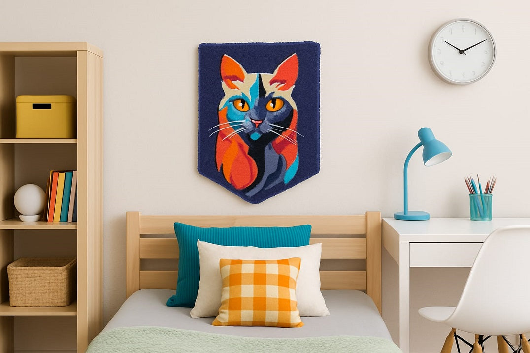 Tapiz de Tufting en habitación