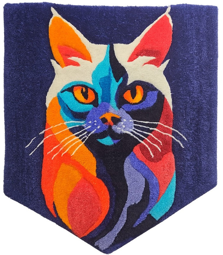 Tapiz de gato decorativa muchos colores