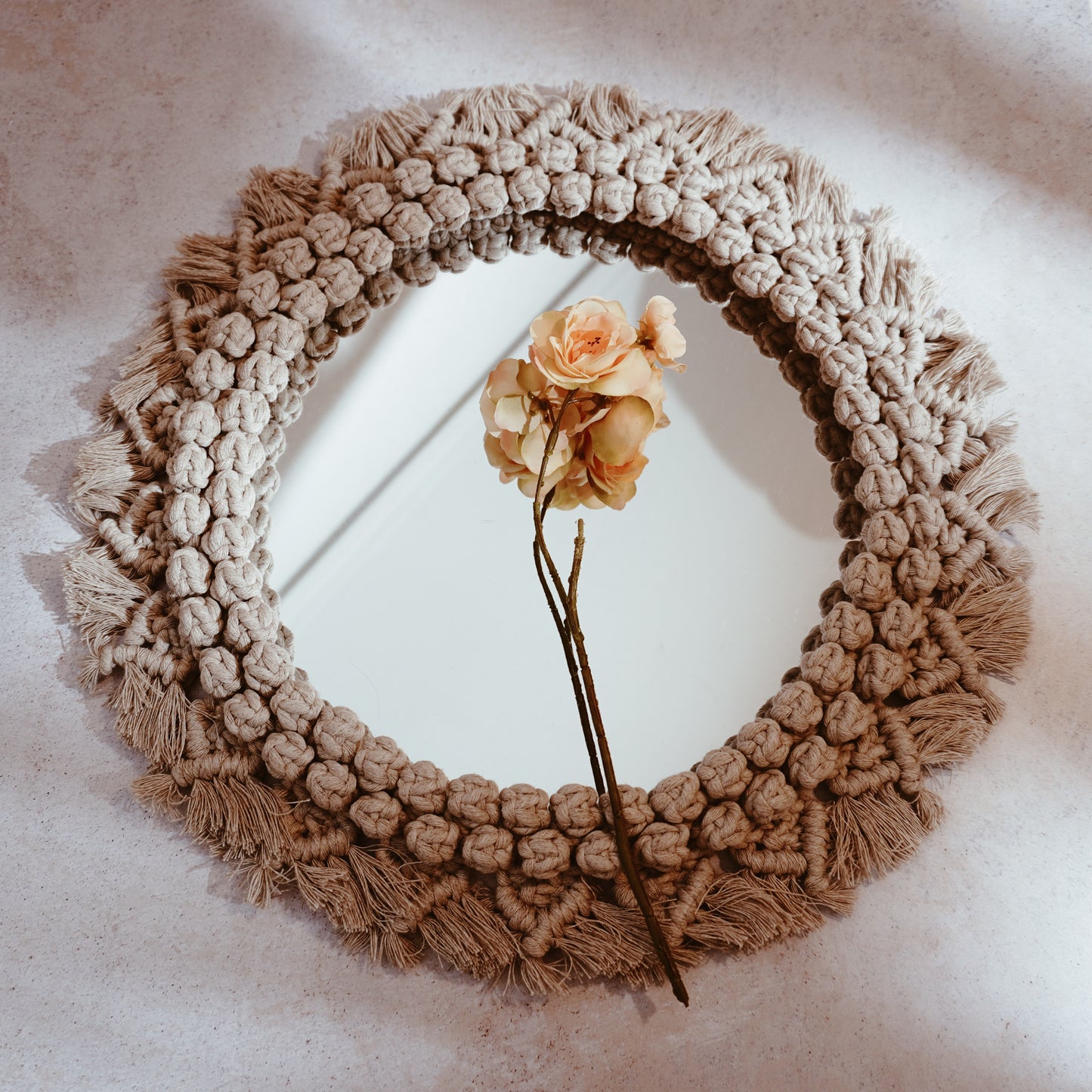 Espejo macramé circular 30 cm