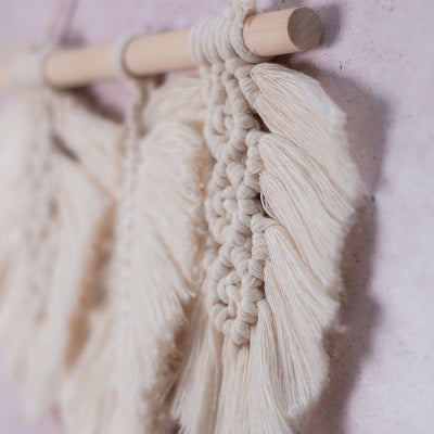 tapiz plumas de macrame en madrid