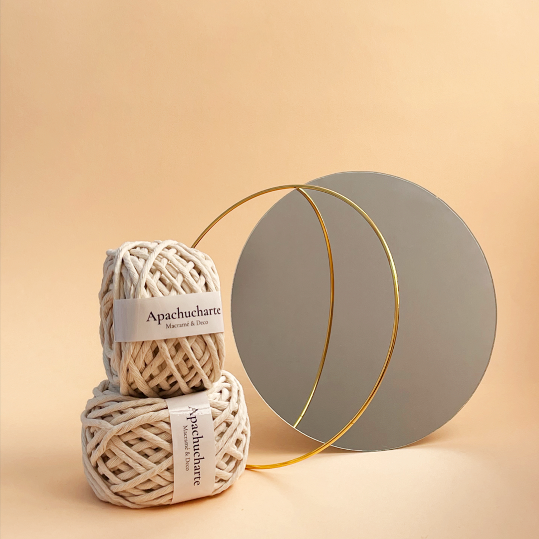 Kit DYI Apachucharte espejo ojo Horus en macrame